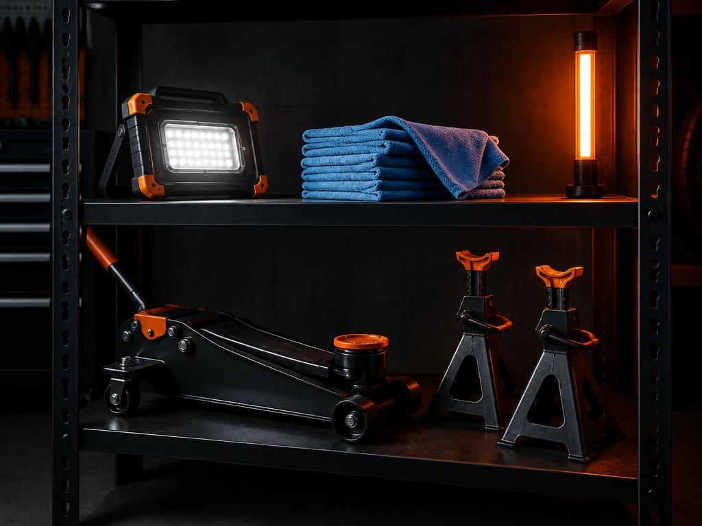 Floor jack and jack stands